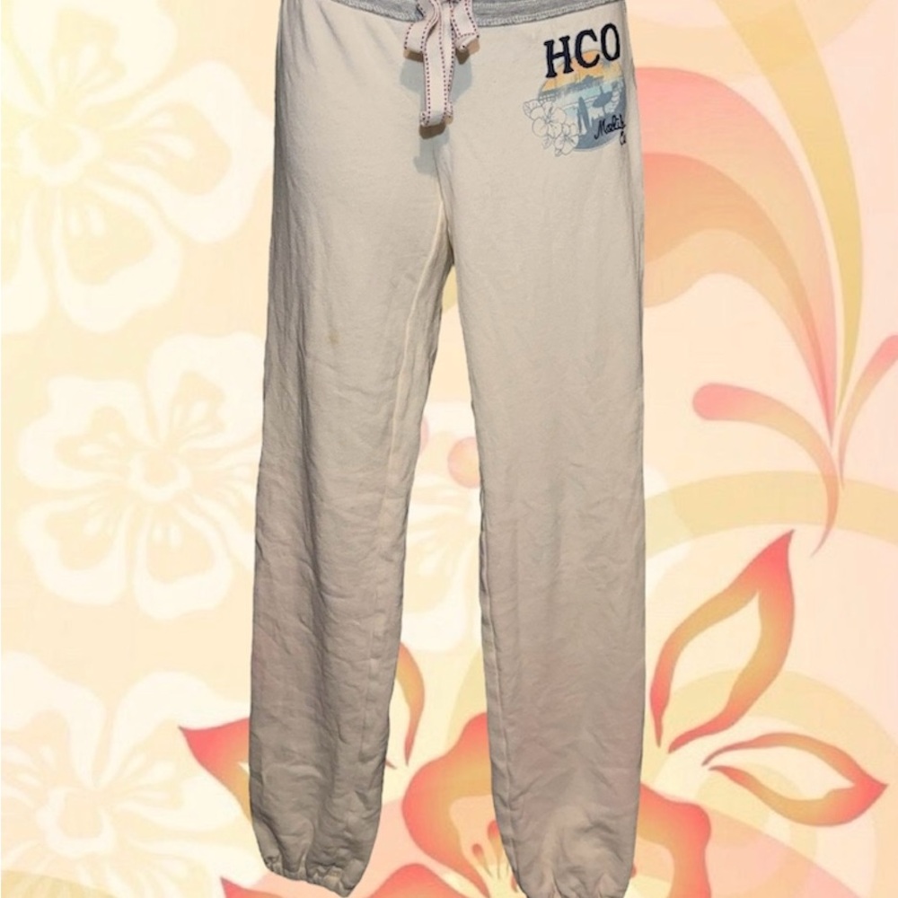2000s y2k vintage Hollister co. So cal cream sweatpants